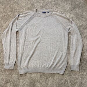 FootJoy Mercedes Benz Men's Lg Light Gray Crewneck Golf Sweater Lightweight Knit